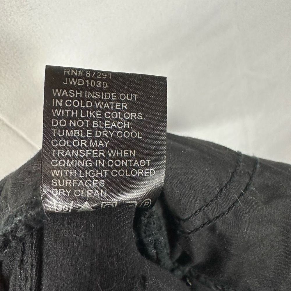 Johnny Was The Cropped Baby Boot Mid Ride Slim Fit Black Frayed Hem Jeans 25 - Picture 9 of 9